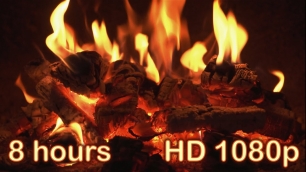 ✰ 8 HOURS ✰ Best Fireplace HD 1080p video ✰ Relaxing fireplace sound ✰ Full HD
