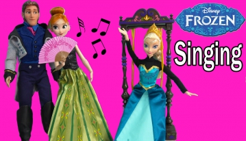 Queen Elsa Princess Anna Singing Movie Doll Disney Store Prince Hans Swing Frozen Toy Review Video