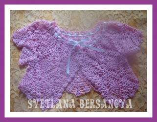 Жакет-болеро для девочки вязаный крючком. Часть 1.Bolero jacket for girls crocheted. Part 1.