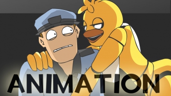 Chica and the Night Guard - Poker Face [FNAF Animation MV]