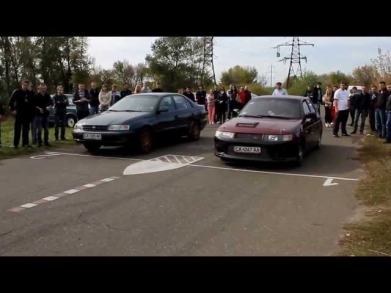 Уличные гонки ВАЗ 2112 vs Nissan. Стритрейсеры и драг рейсинг.