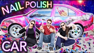 Painting a Car With NAIL POLISH ft. Threadbanger