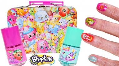 SHOPKINS NAIL KIT - - - Shopkins Glitter Nail Polish - - - DCTC Videos