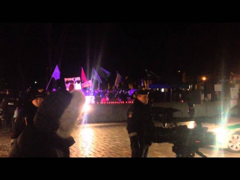 Protesto akcija prie Valdovų rūmų