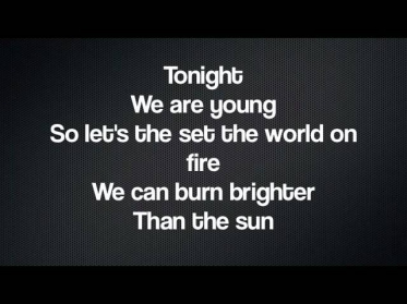 We Are Young- Cast of Glee (LYRICS)