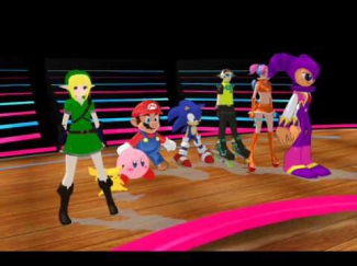 (MMD) Nintendo and Sega dance Cha cha slide