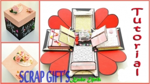 Cara membuat Exploding Box Card - Scrapbooking Tutorial - DIY Kerajinan Kertas