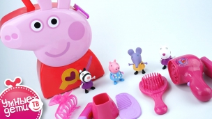 Мультфильм Свинка Пеппа. Пеппа готовится на конкурс причесок. Peppa Pig. Обзор на русском
