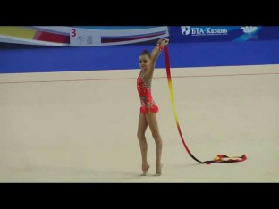 Аверина Арина,лента. Первенство России по гимнастике г.Казань 2014