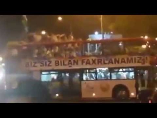 Bizni Olimpiyadachilarni mana qanday kutib olish kerak!( TOSHKENT KOCHALARIDA BAYRAM)