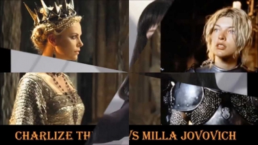Charlize Theron vs Milla Jovovich:Fight hot Sexy Pretty Beautiful Woman wonderful Women
